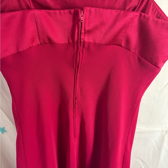 VTG Michaelangelo Fuchsia Satin Mini Gown Size 6 - Picture 7 of 14